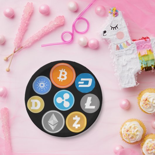 CRYPTOCURRENCY MUNTEN PAPIEREN BORDJE (Feest)