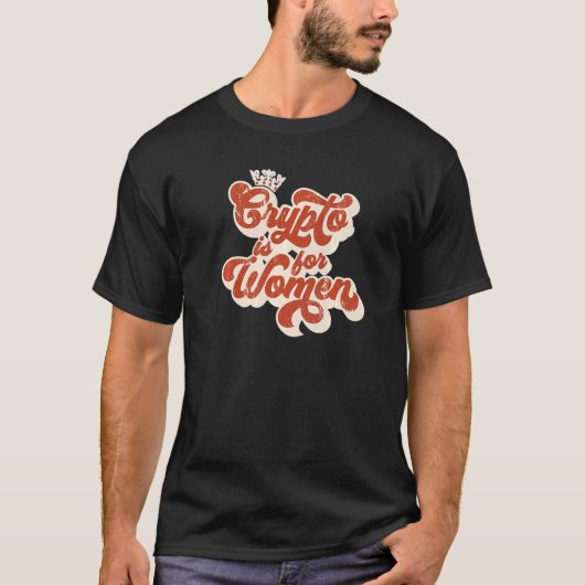 Cryptocurrency Queen Retro Crypto is voor vrouwen T-shirt (Voorkant)
