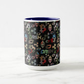 Cryptocurrency regenboog kleurrijk patroon mok (Midden)