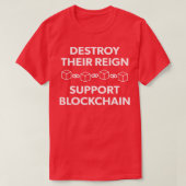 Cryptocurrency Support Blockchain Ethereum Ether E T-shirt (Design voorkant)