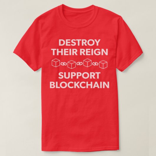 Cryptocurrency Support Blockchain Ethereum Ether E T-shirt (Design voorkant)