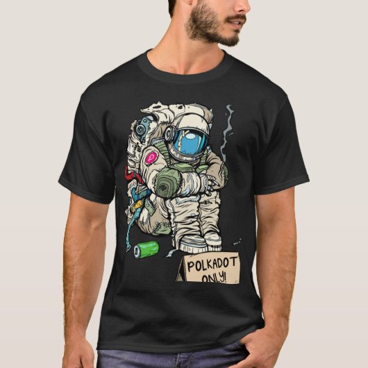 Cryptocurrency Talk Astronaut Hodler Begging For T-shirt (Voorkant)