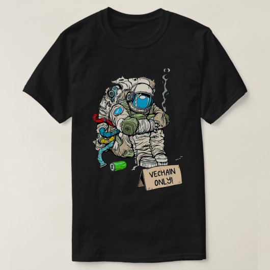 Cryptocurrency Talk Astronaut Hodler Begging For T-shirt (Design voorkant)