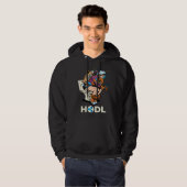 Cryptocurrency Talk Ripple XRP HODL Space Man On T Hoodie (Voorkant volledig)