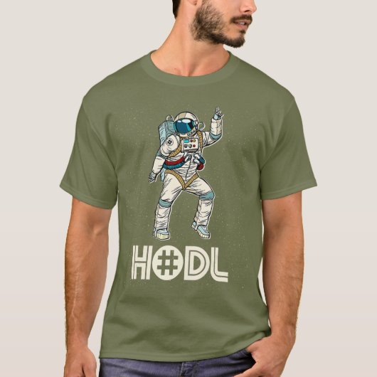 Cryptocurrency Talk RSR Leuk HODL RSR Disco Moon T-shirt (Voorkant)