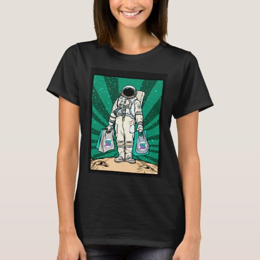 Cryptocurrency Talk  To The Moon Solana Space Man  T-shirt (Voorkant)