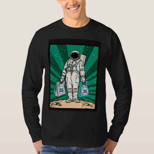 Cryptocurrency Talk  To The Moon Solana Space Man  T-shirt (Voorkant)