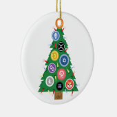 Cryptocurrency-versiering voor kerstbomen keramisch ornament (Rechts)