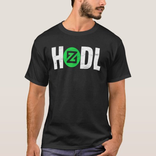 Cryptocurrency voor mannen en vrouwen Zilliqa Hodl T-shirt (Voorkant)