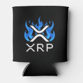 Cryptocurrency XRP Crypto Blue Flames Fire Melt Blikjeskoeler (Voorkant)