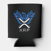 Cryptocurrency XRP Crypto Logo Blue Rising Phoenix Blikjeskoeler (Voorkant)