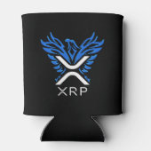 Cryptocurrency XRP Crypto Logo Blue Rising Phoenix Blikjeskoeler (Achterkant)