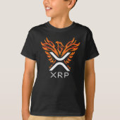 Cryptocurrency XRP Crypto Oranje Rising Phoenix T-shirt (Voorkant)