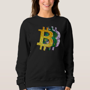 Cryptocurrency Yellow Green Glas in lood Lila Bi Trui