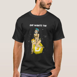 Cryptocurrency ze wil de koetskoepel in Doge Crypt T-shirt