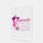 Cryptogynie-teken Acryl Bord (Hoek)