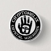 Cryptohelix - Kristalmachines Ronde Button 3,2 Cm (Voorkant)