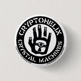 Cryptohelix - Kristalmachines Ronde Button 3,2 Cm