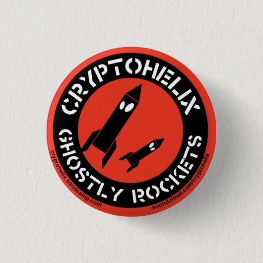 Cryptohelix - spookachtige raketten (RED) Ronde Button 3,2 Cm (Voorkant)