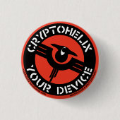 Cryptohelix - Uw apparaat (ROOD) Ronde Button 3,2 Cm (Voorkant)