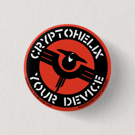 Cryptohelix - Uw apparaat (ROOD) Ronde Button 3,2 Cm