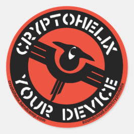 Cryptohelix - Uw apparaat - Stickers (ROOD)
