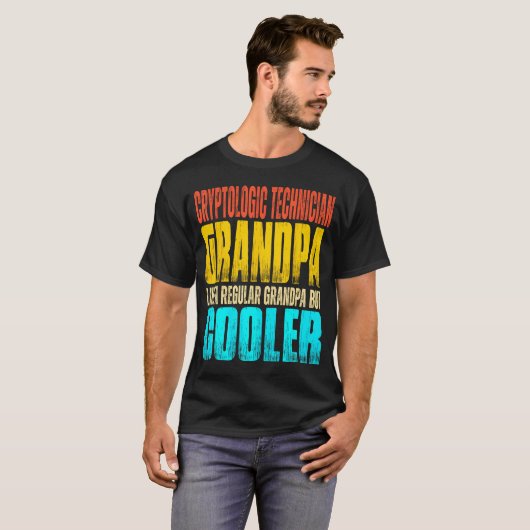 Cryptologic technicus opa als een opa maar t-shirt (Voorkant volledig)