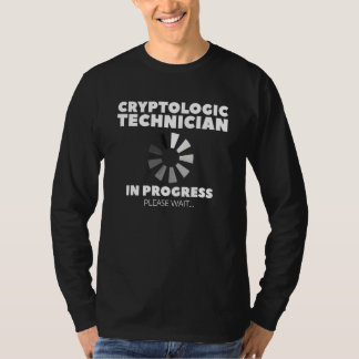 Cryptologicus technicus in uitvoering Even wachten T-shirt