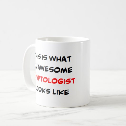 cryptoloog, geweldige koffiemok (Voorkant links)