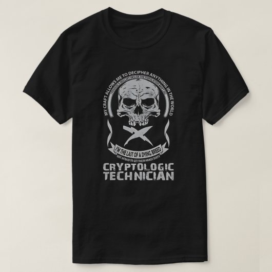 Cryptoloog-technicus T-shirt (Design voorkant)