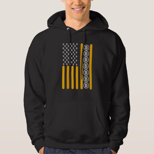 Cryptomunt Cryptocurrency Blockchain Hodl Flag Hoodie (Voorkant)