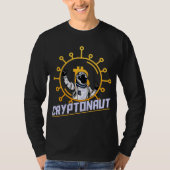 Cryptonaut - Crypto-astronaut Bitcoin en Ethereum T-shirt (Voorkant)