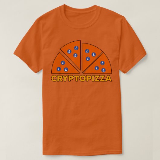 Cryptopizza Litecoin T-shirt (Design voorkant)