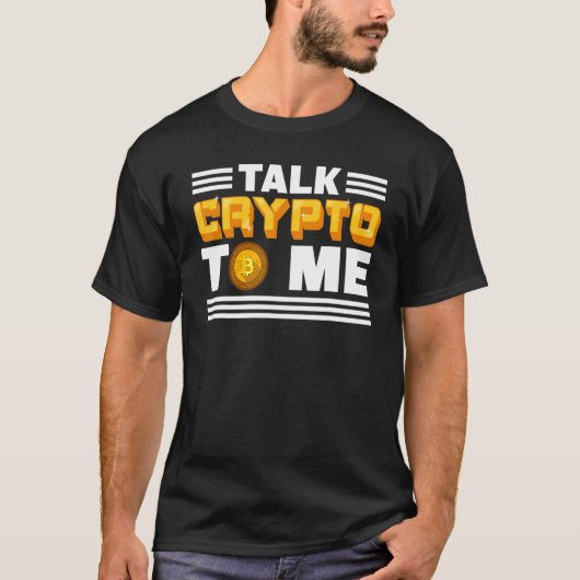 Crypto's voor mij cryptocurrency Bitcoin Block T-shirt (Voorkant)