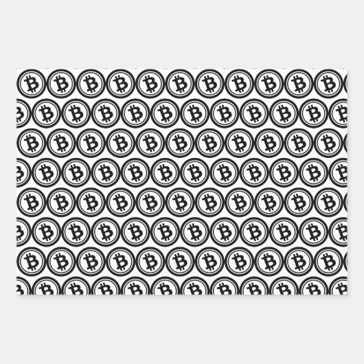 Cryptovalepatroon met bitmunt inpakpapier vel (Voorkant 2)