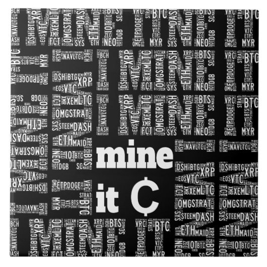 Cryptovalmijnbouw Tegeltje (Voorkant)