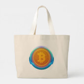 CRYPTOVALUTA BITCOIN GROTE TOTE BAG (Achterkant)