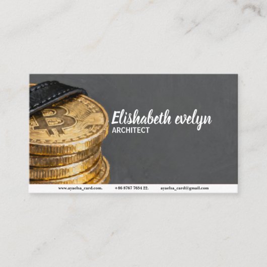 Cryptovaluta Concept Kunst g43 Visitekaartje (Voorkant)