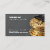Cryptovaluta Concept Kunst Visitekaartje (Achterkant)