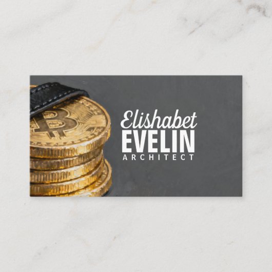 Cryptovaluta Conceptkunst Visitekaartje (Voorkant)