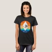 Cryptovaluta Ether Blockchain Etereum Retro Zonnen T-shirt (Voorkant volledig)