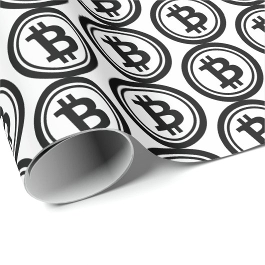 Cryptovalutatroon met papier voor bitmuntonmiddell (Rol Hoek)