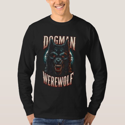Cryptozoölogie Cryptid Dogman Weerwolf Creature Fa T-shirt (Voorkant)
