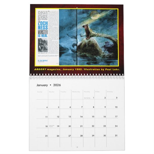 CRYPTOZOÖLOGIE KALENDER (Jan 2026)