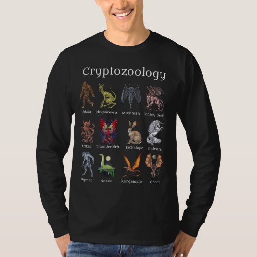 Cryptozoölogy Cryptid Creatures T-shirt (Voorkant)