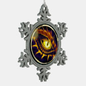 Crysm's Oogsnowflake-sierbloem Tin Sneeuwvlok Ornament (Links)