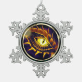 Crysm's Oogsnowflake-sierbloem Tin Sneeuwvlok Ornament (Voorkant)