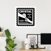 Crystal 15th bruiloft met handen poster (Thuiskantoor)