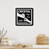 Crystal 15th bruiloft met handen poster (Keuken)