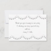 Crystal 15th trouwdag bedankt je kaart (Achterkant)